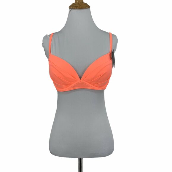 Smart & Sexy Swim Secret Bikini Top Womens 36 B Neon Convertible Push Up Padded - Picture 1 of 12